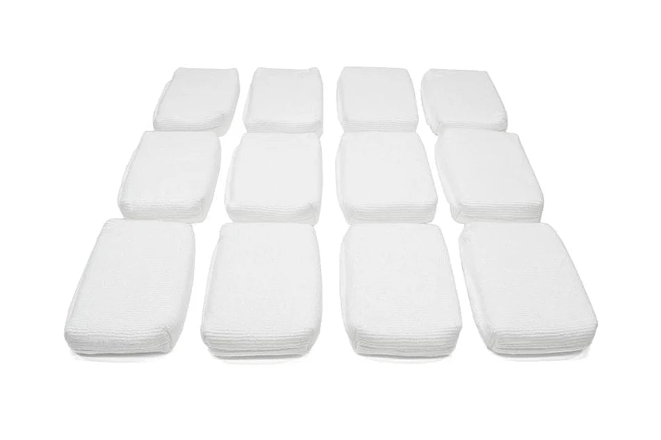 Thin Microfiber Coating Applicator Sponge with Plastic Barrier - 12 pack