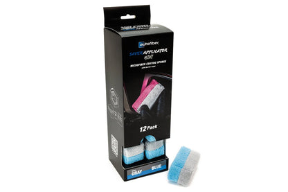 Mini Microfiber Coating Applicator Sponge with Plastic Barrier - 12 pack