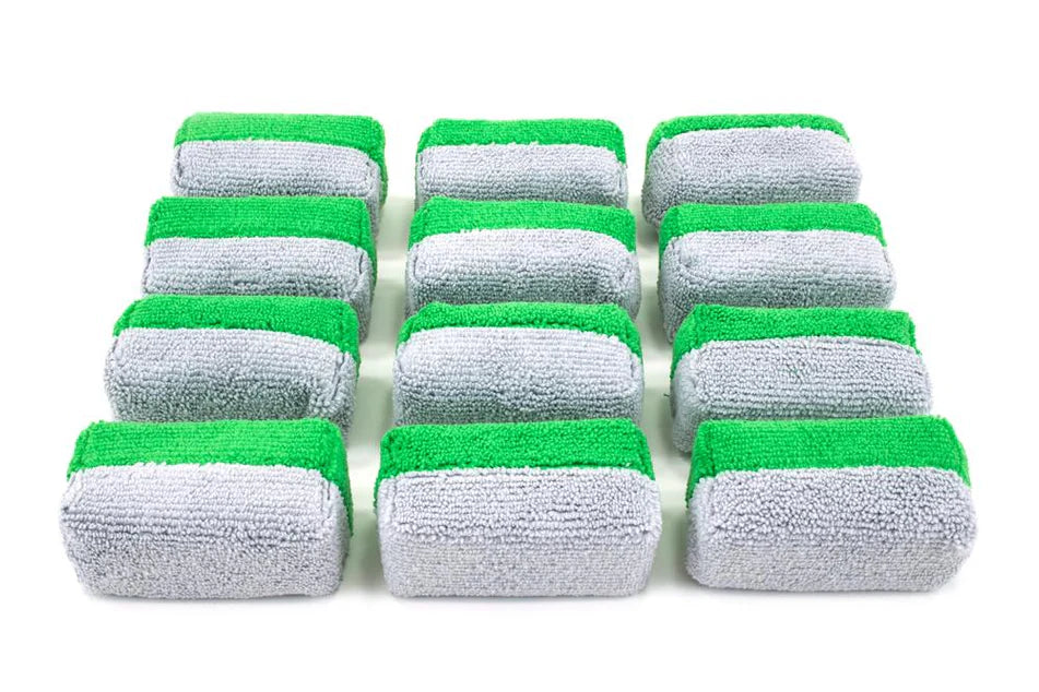 Mini Microfiber Coating Applicator Sponge with Plastic Barrier - 12 pack
