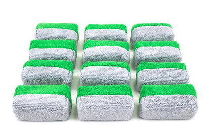 Mini Microfiber Coating Applicator Sponge with Plastic Barrier - 12 pack