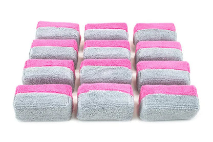 Mini Microfiber Coating Applicator Sponge with Plastic Barrier - 12 pack