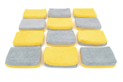 Thin Microfiber Coating Applicator Sponge with Plastic Barrier - 12 pack