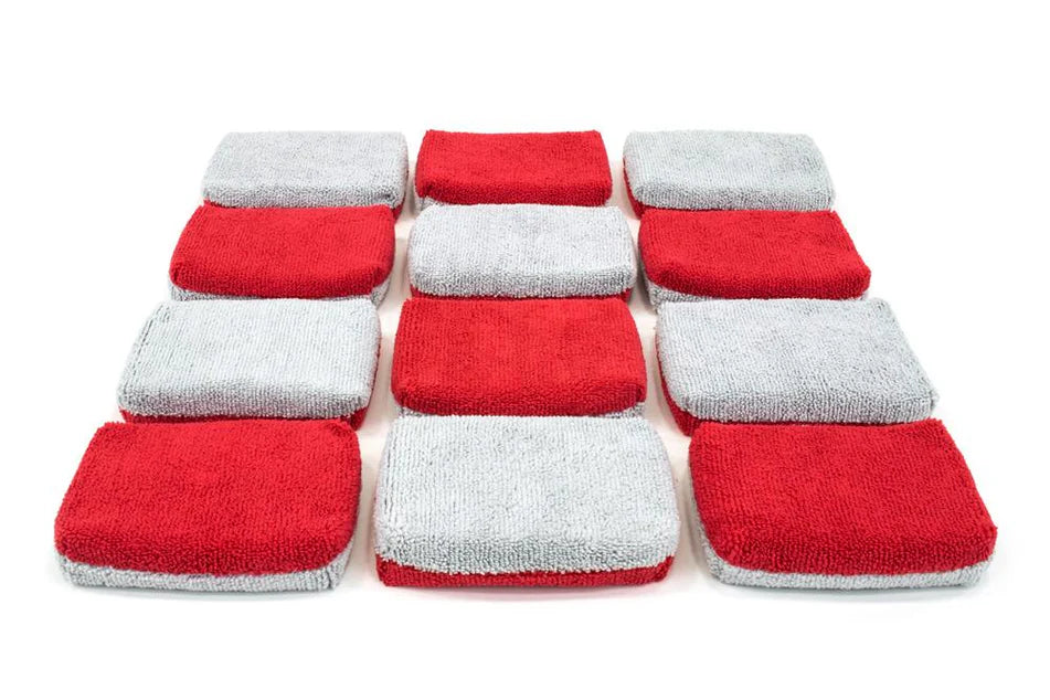 Thin Microfiber Coating Applicator Sponge with Plastic Barrier - 12 pack