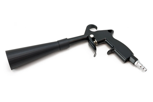 Black Twister pneumatic blow-out tool with ergonomic handle for precision compressed air cleaning and detailing tasks